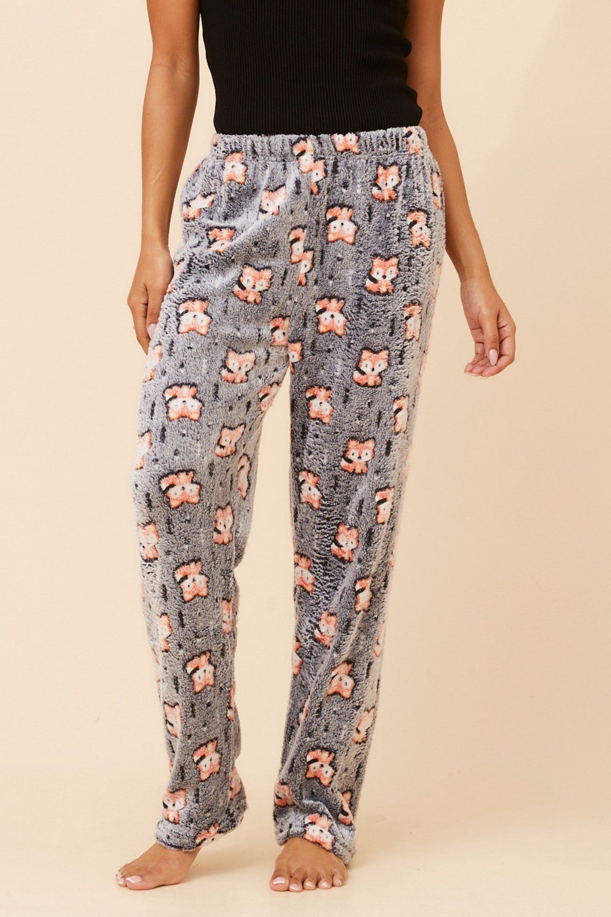 LEE ANIMAL PRINT PYJAMA PANTS (Charcoal)