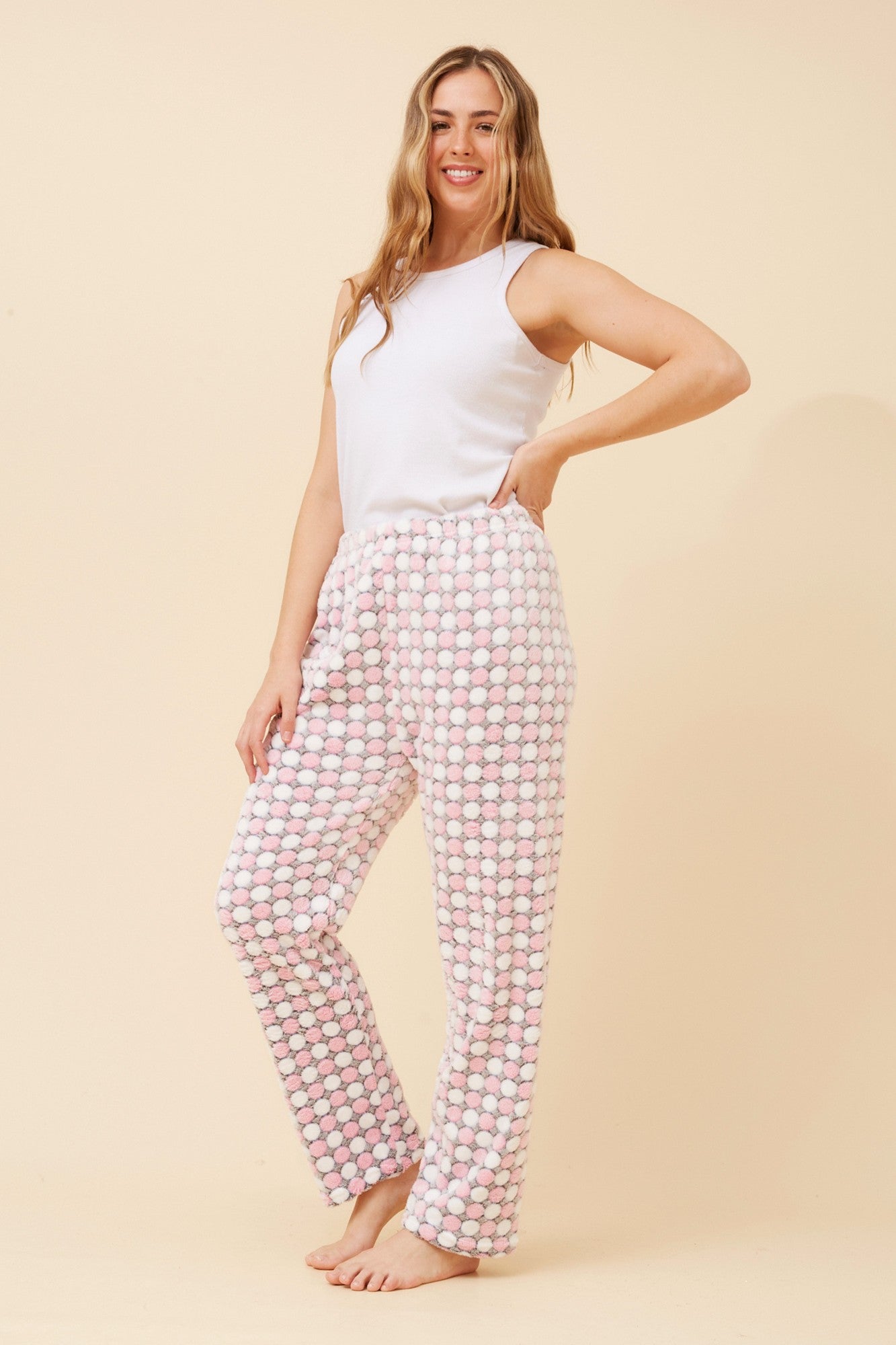 LEE POLKA DOT PRINT PYJAMA PANTS (Pink)