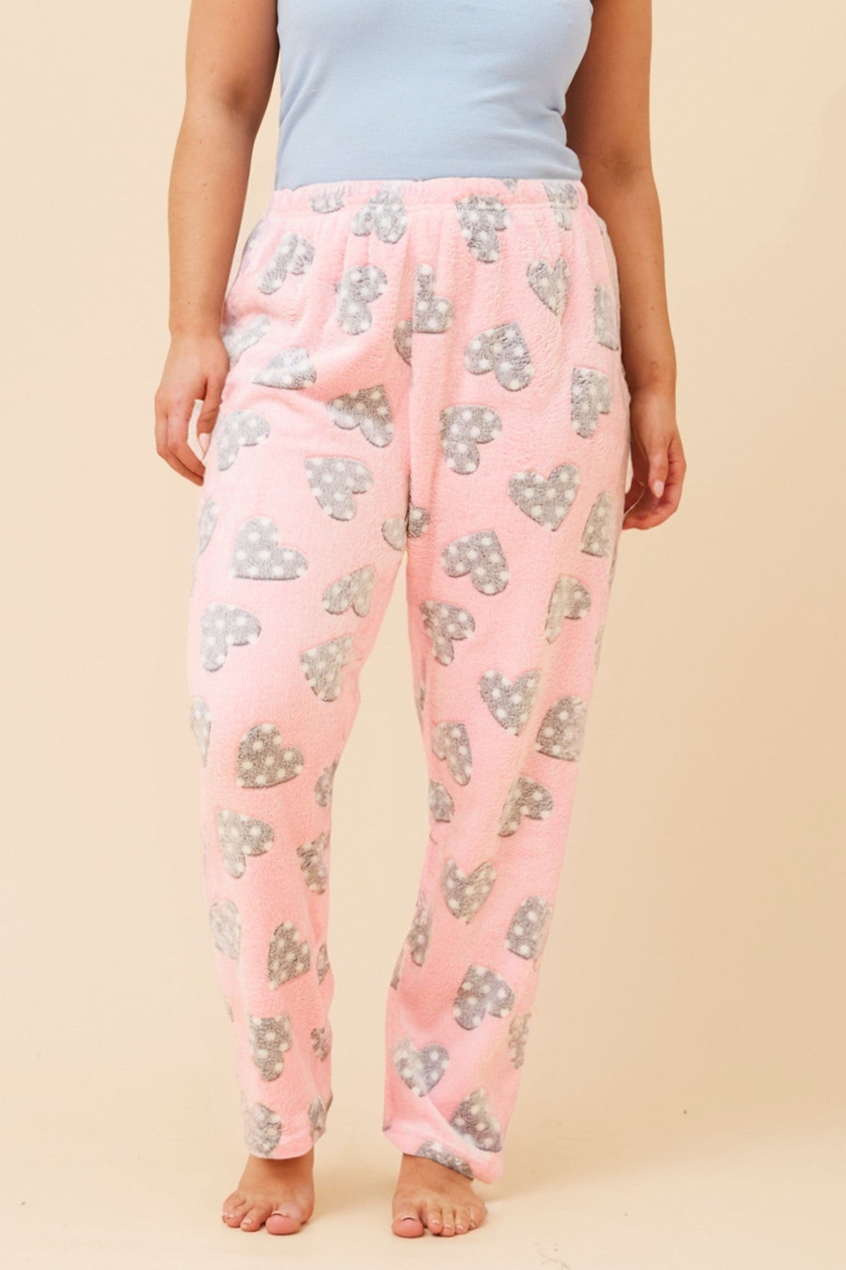 LEE HEART PRINT PYJAMA PANTS (Multi Pink)