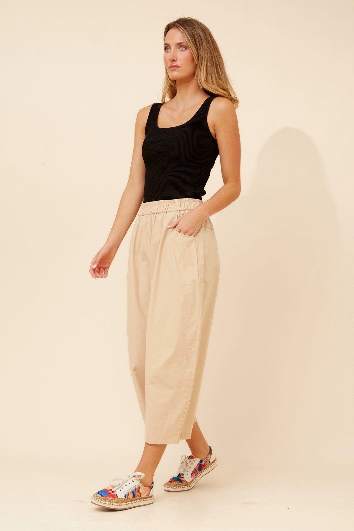 Caroline Morgan Australia OLIVET SOLID BARREL PANTS (Clay)