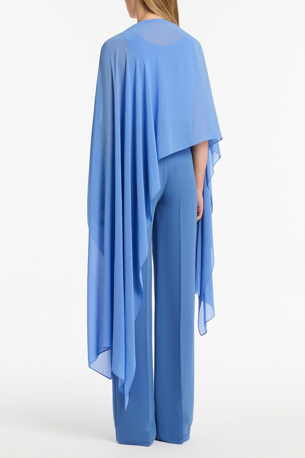 Carla Zampatti Pacific Georgette Cascata Wrap (Blue)