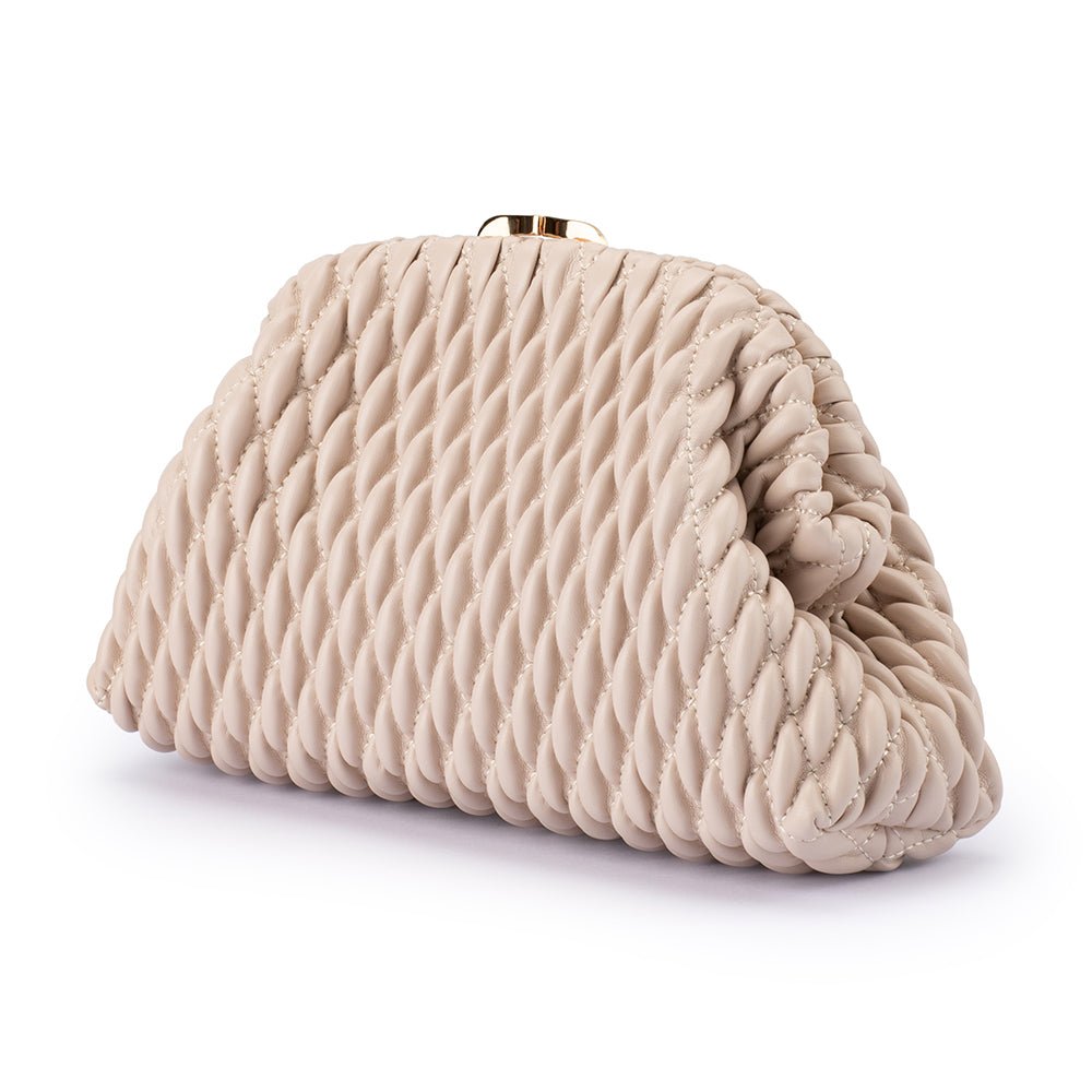Olga Berg PAIGE Textured Clutch (Red)