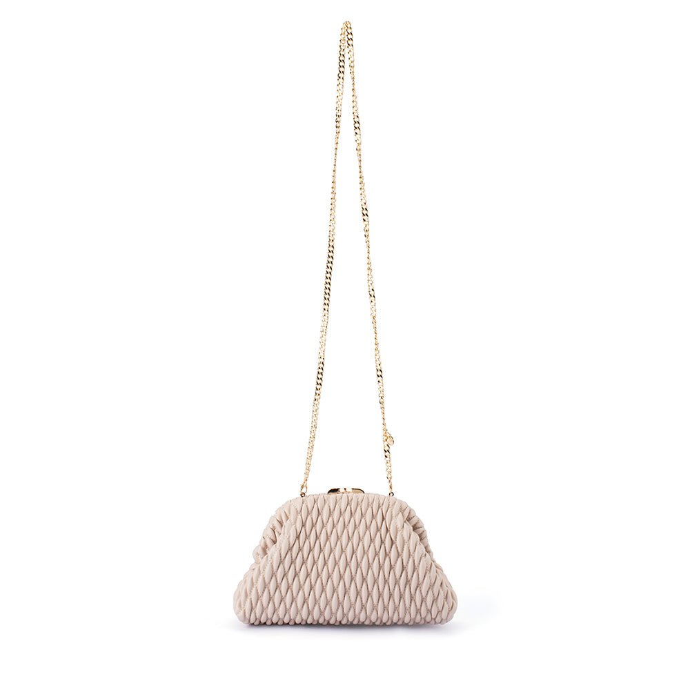 Olga Berg PAIGE Textured Clutch (Red)