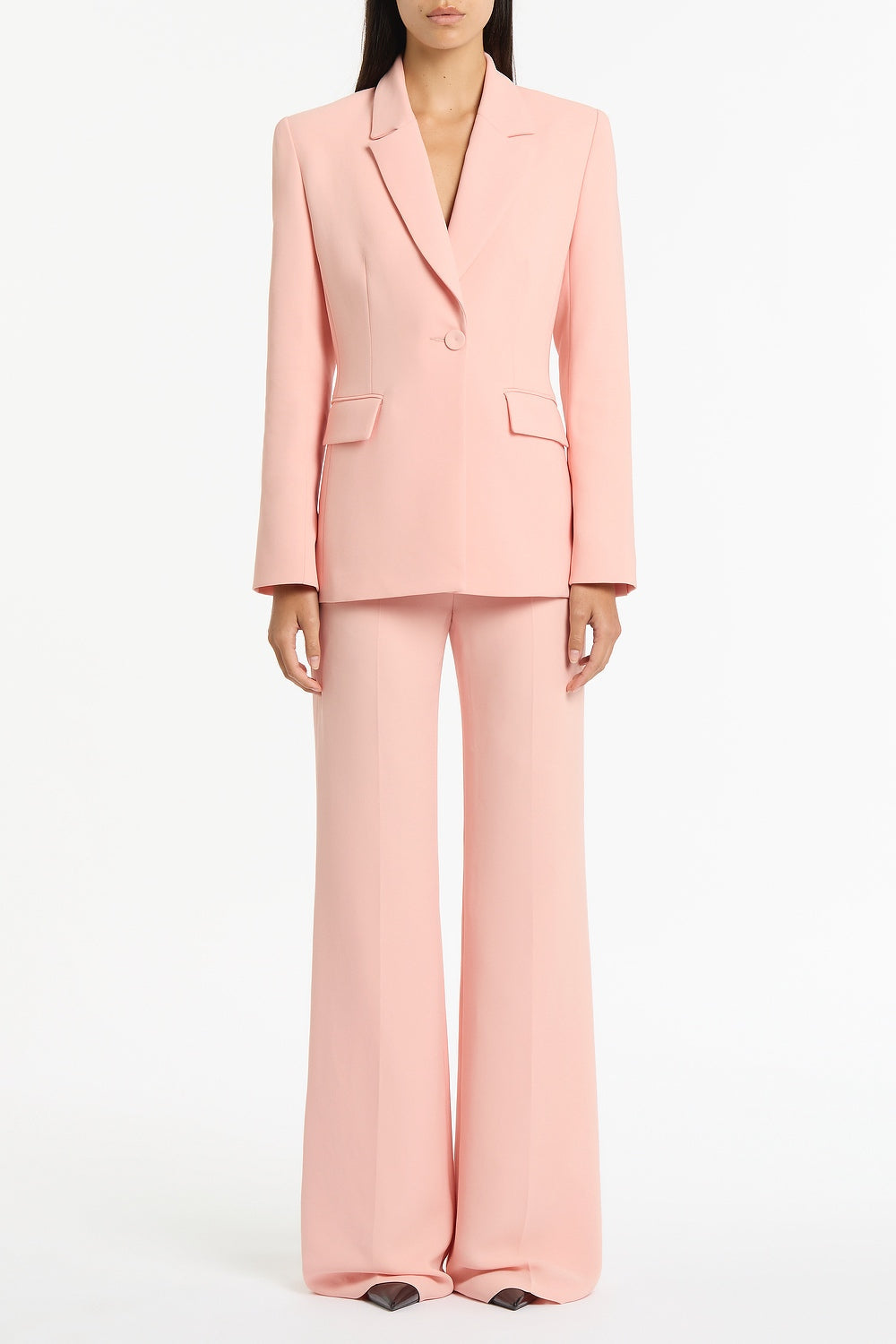 Carla Zampatti Pale Rose Crepe Scarf Jacket (Pink)