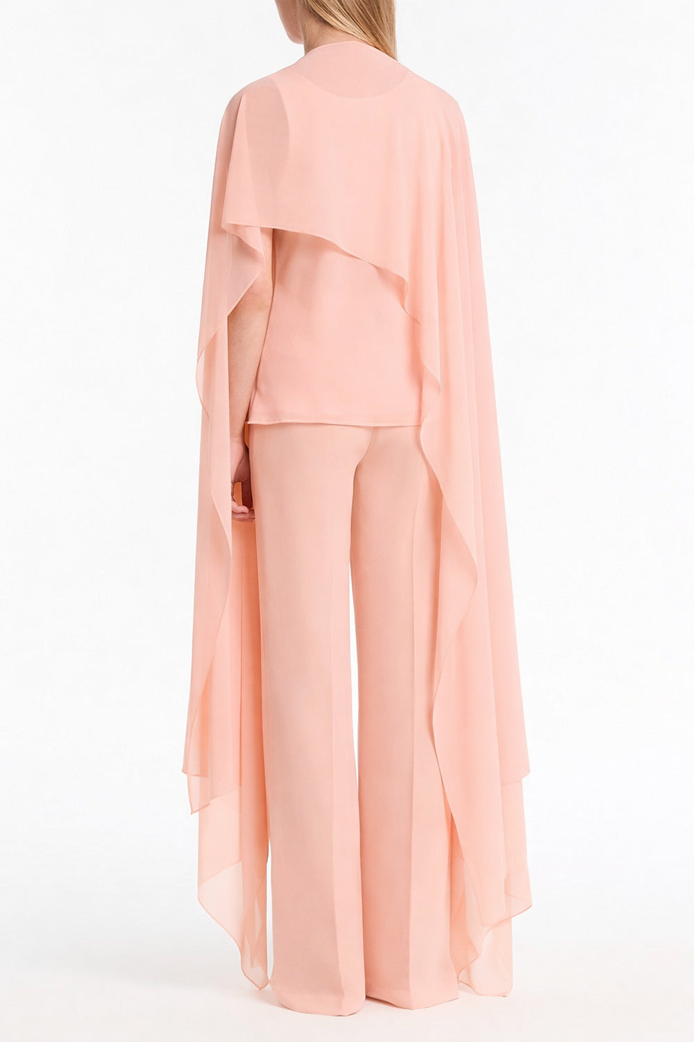 Carla Zampatti Pale Rose Georgette Cascata Wrap (Pink)
