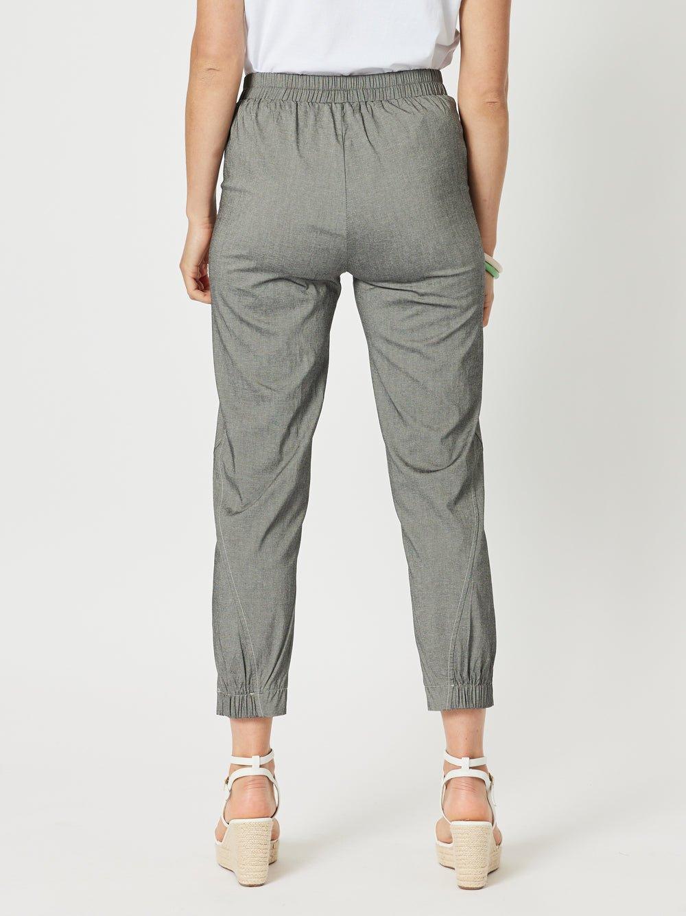 Clarity Parachute Stitch Detail Pant (Grey Marle)