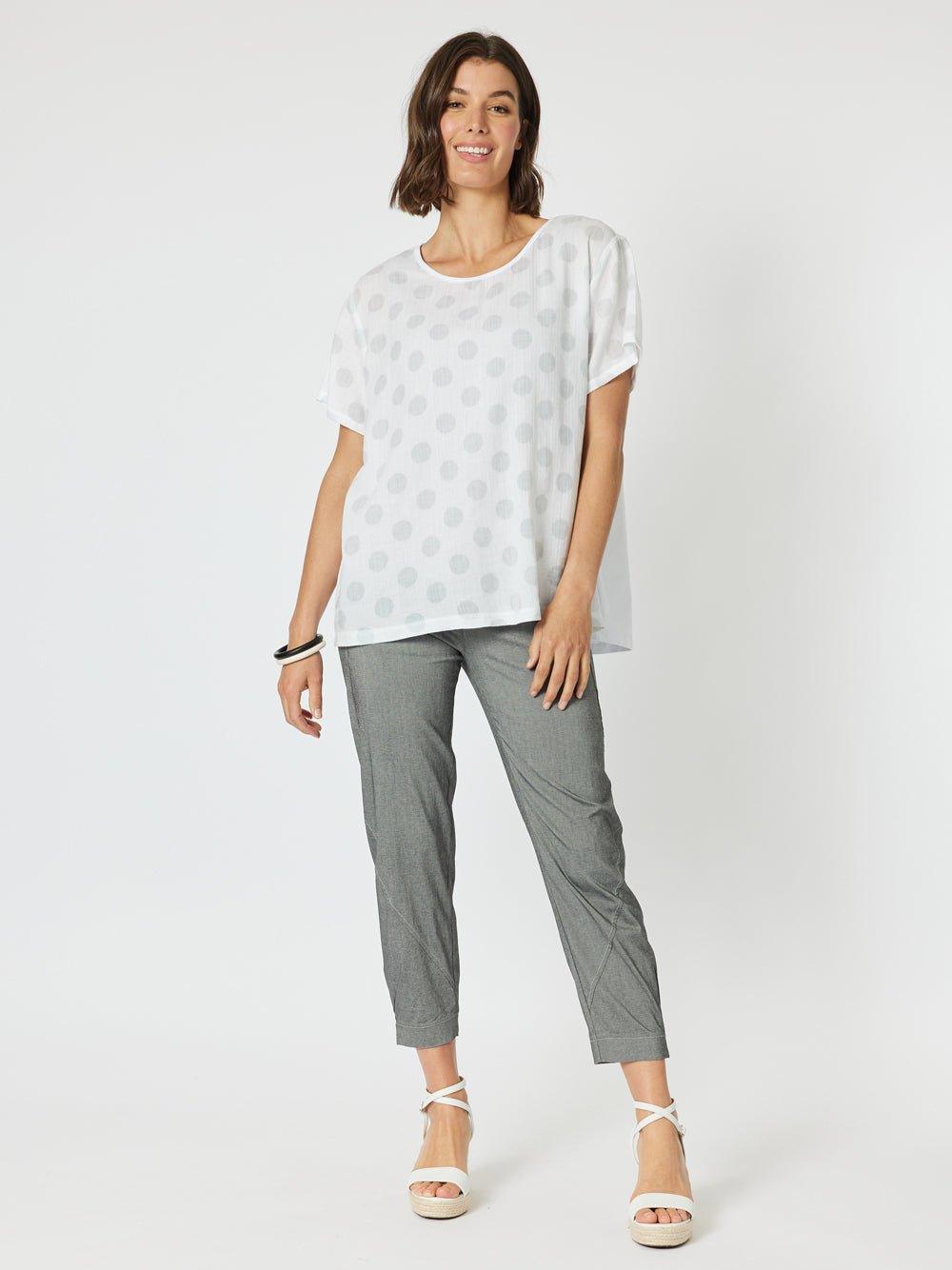 Clarity Parachute Stitch Detail Pant (Grey Marle)