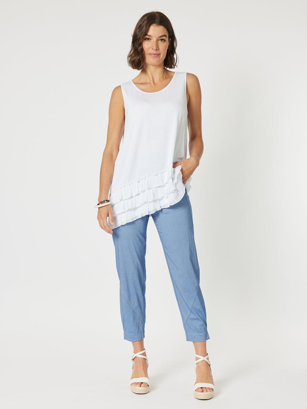 Clarity Parachute Stitch Detail Pant (Indigo Marle)