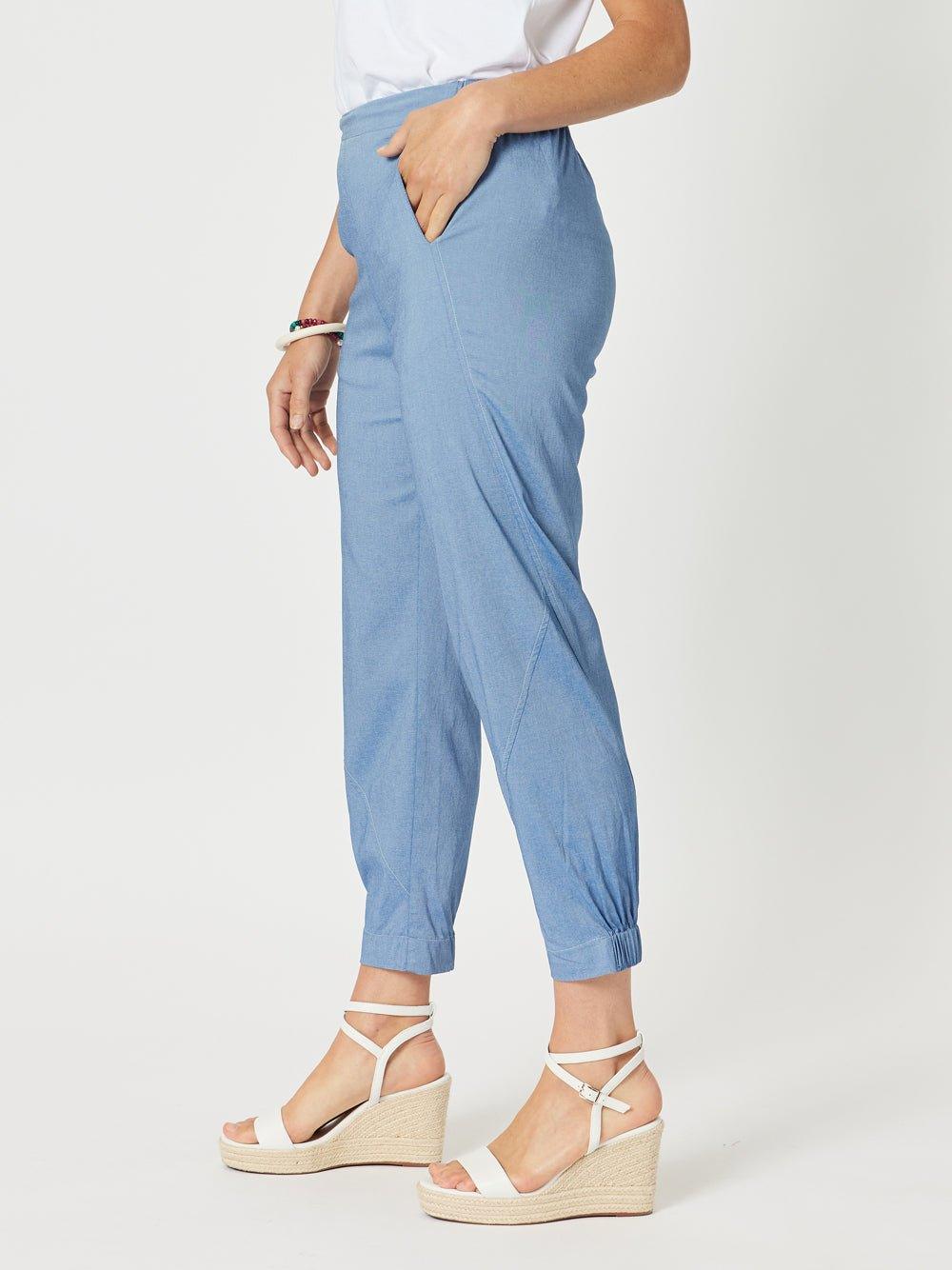Clarity Parachute Stitch Detail Pant (Indigo Marle)