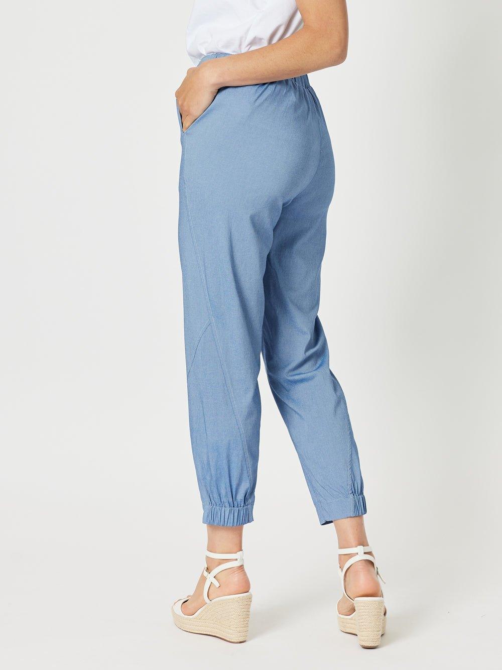 Clarity Parachute Stitch Detail Pant (Indigo Marle)