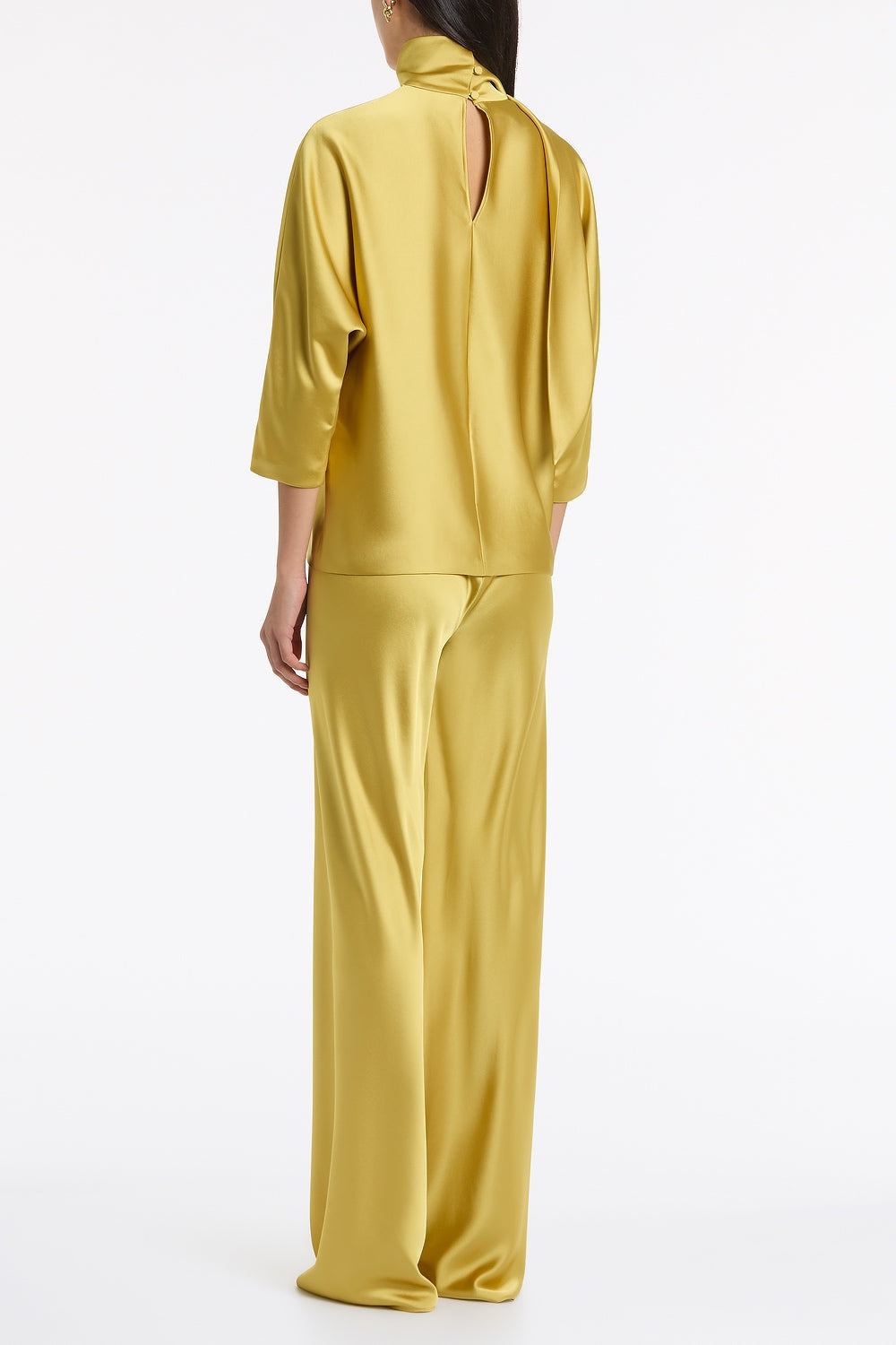 Carla Zampatti Pear Lustre Satin Bias Pant (Green)