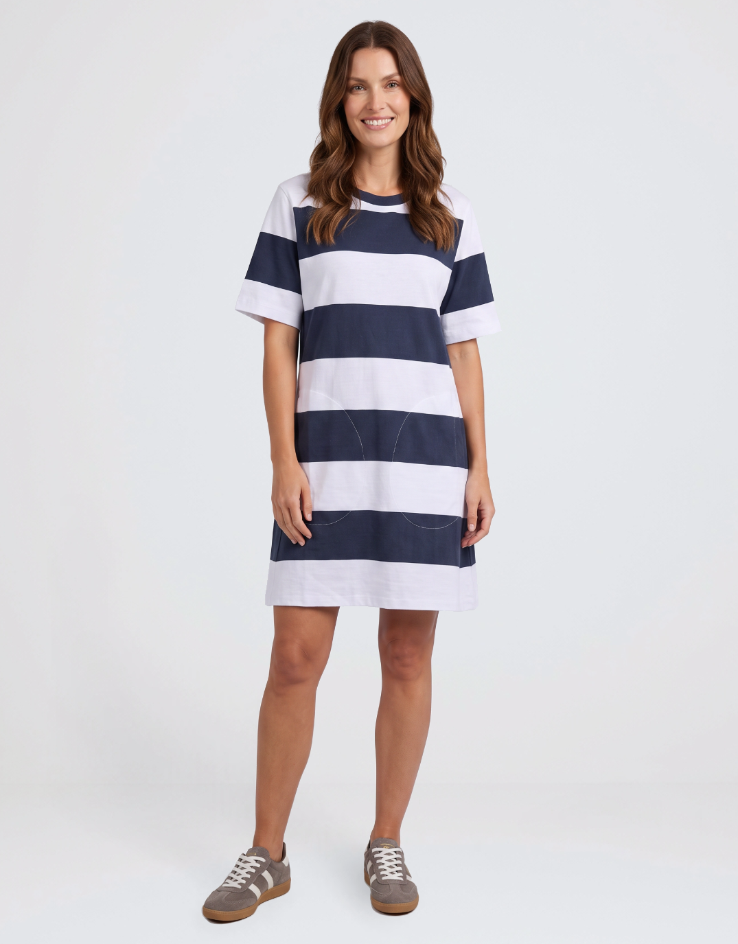 Foxwood Pebble Tee Dress (Navy)