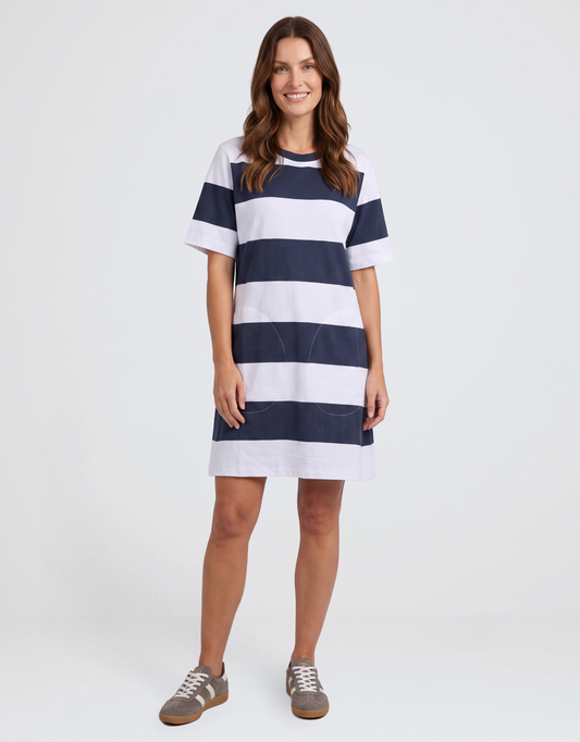 Foxwood Pebble Tee Dress (Navy)