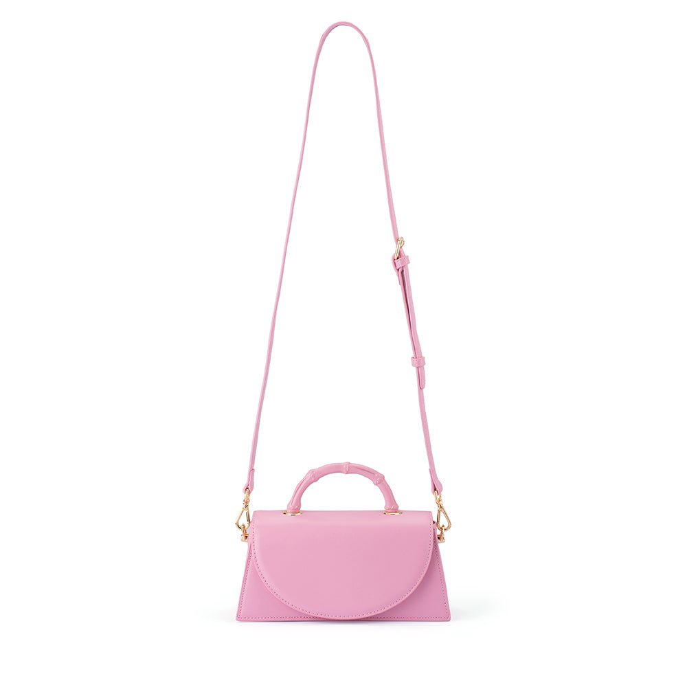 Olga Berg PHOEBE Bamboo Handle Bag (Pink)