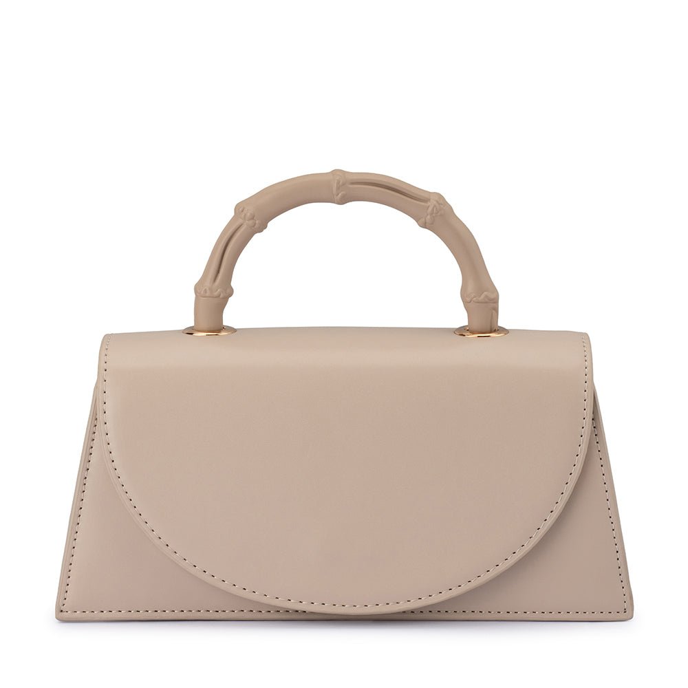 Olga Berg PHOEBE Bamboo Handle Bag (Mink)