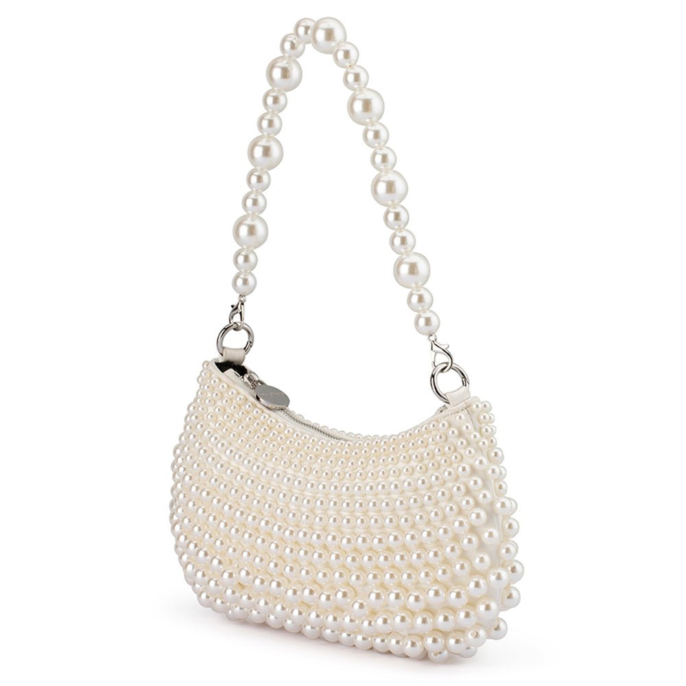 Olga Berg PIA Croissant Bag (Pearl)