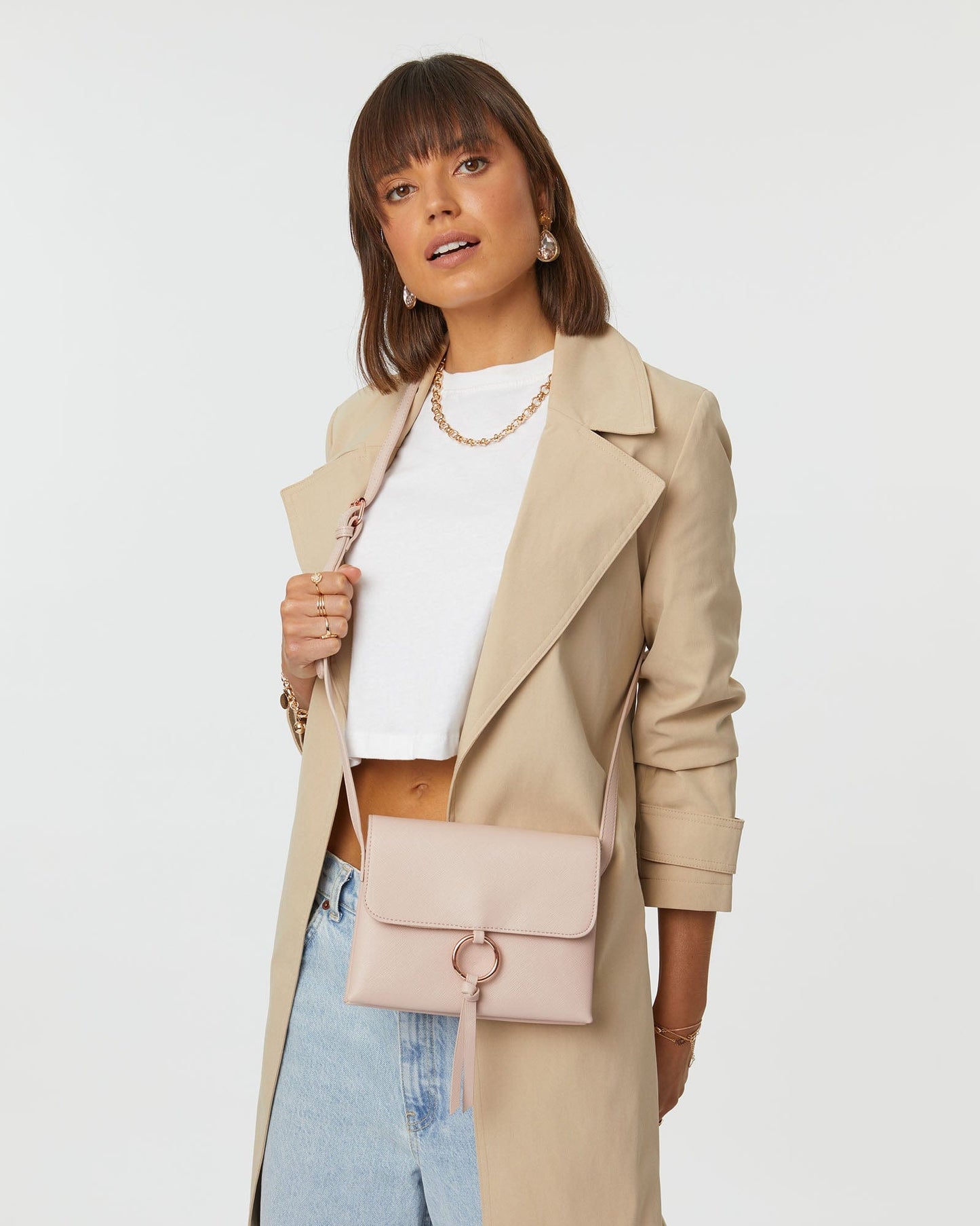 Image of Bags. Productname: Colette Pink Brooklyn Crossbody Bag in Pink colour by brand - Colette