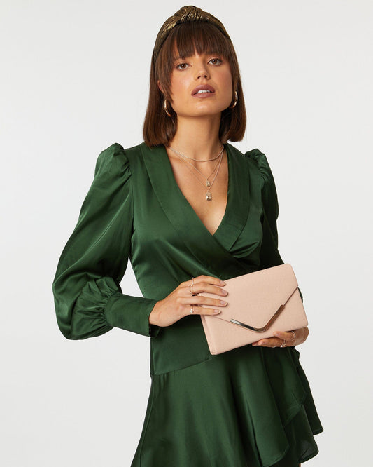 Image of Clutch Bags. Productname: Colette Pink Lila Envelope Clutch Bag in Pink colour by brand - Colette