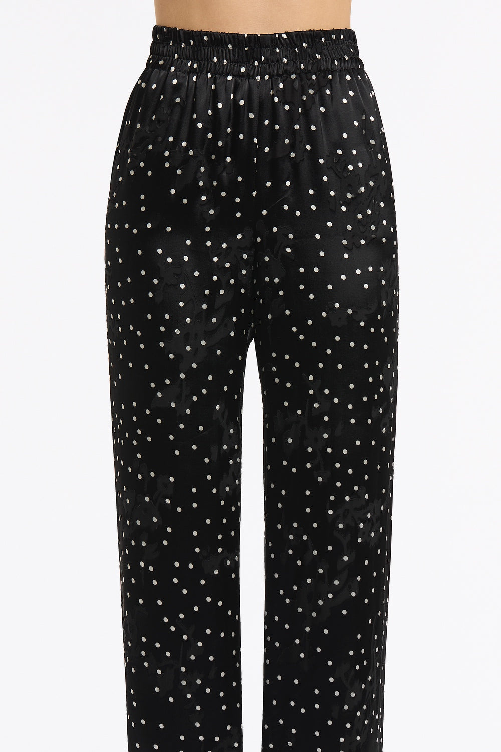 Carla Zampatti Pinspot Silk Burnout Lounge Pant (Black)