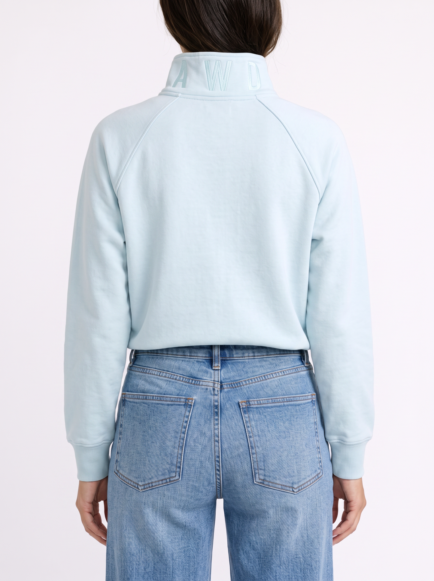 Foxwood Piped Crew Solid (Cool Blue)