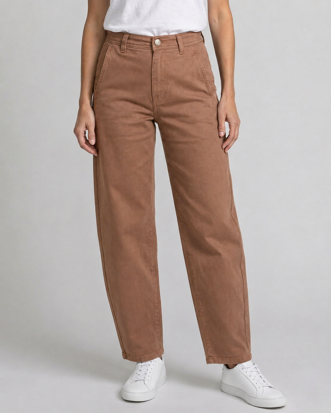 Image of Jeans. Product name - Piper Barrel Jeans Warm Tan in Warm Tan colour by brand - 132 Fashion