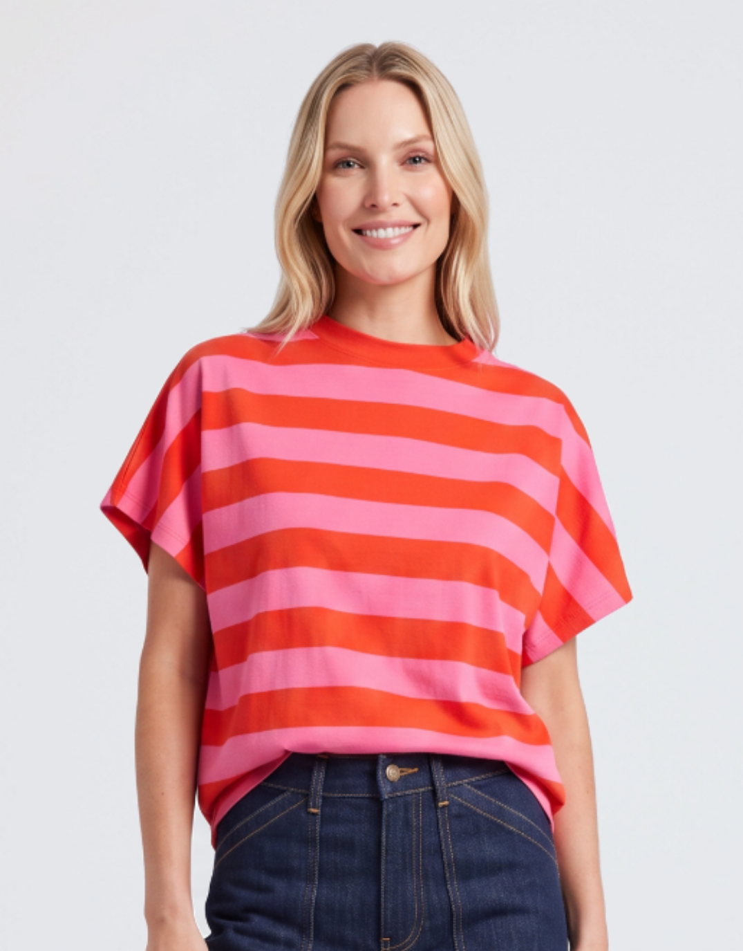Image of T-Shirts. Product name - Poet Tee Tangerine in Tangerine colour by brand - Elm