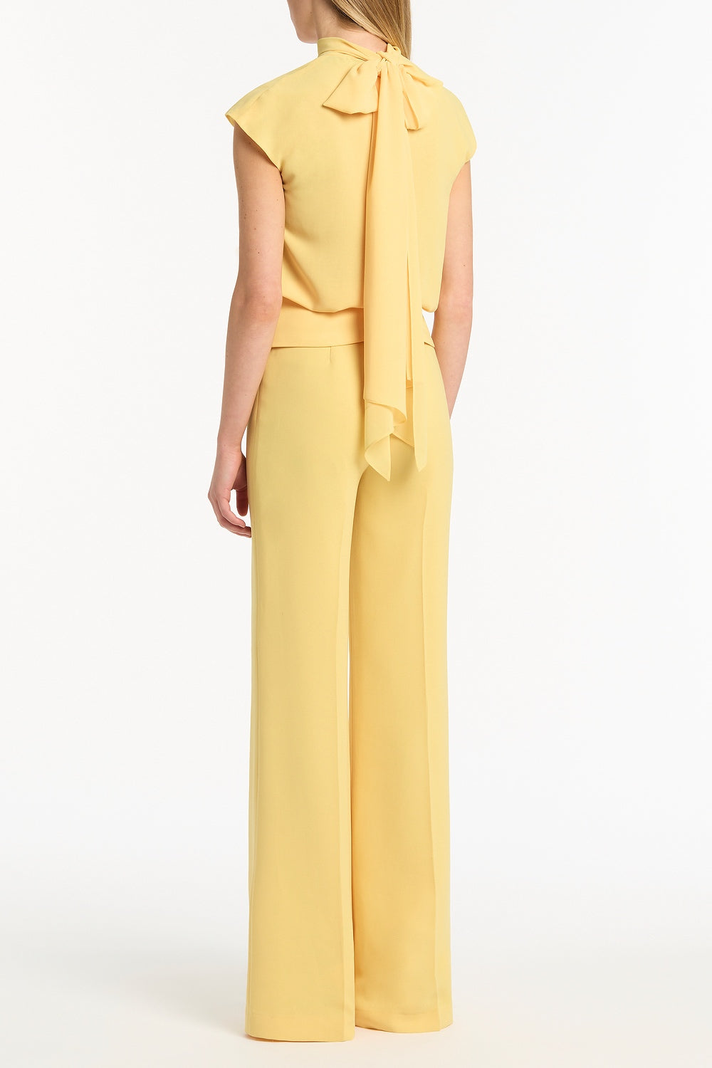 Carla Zampatti Pollen Crepe Classic Flared Pant (Yellow)