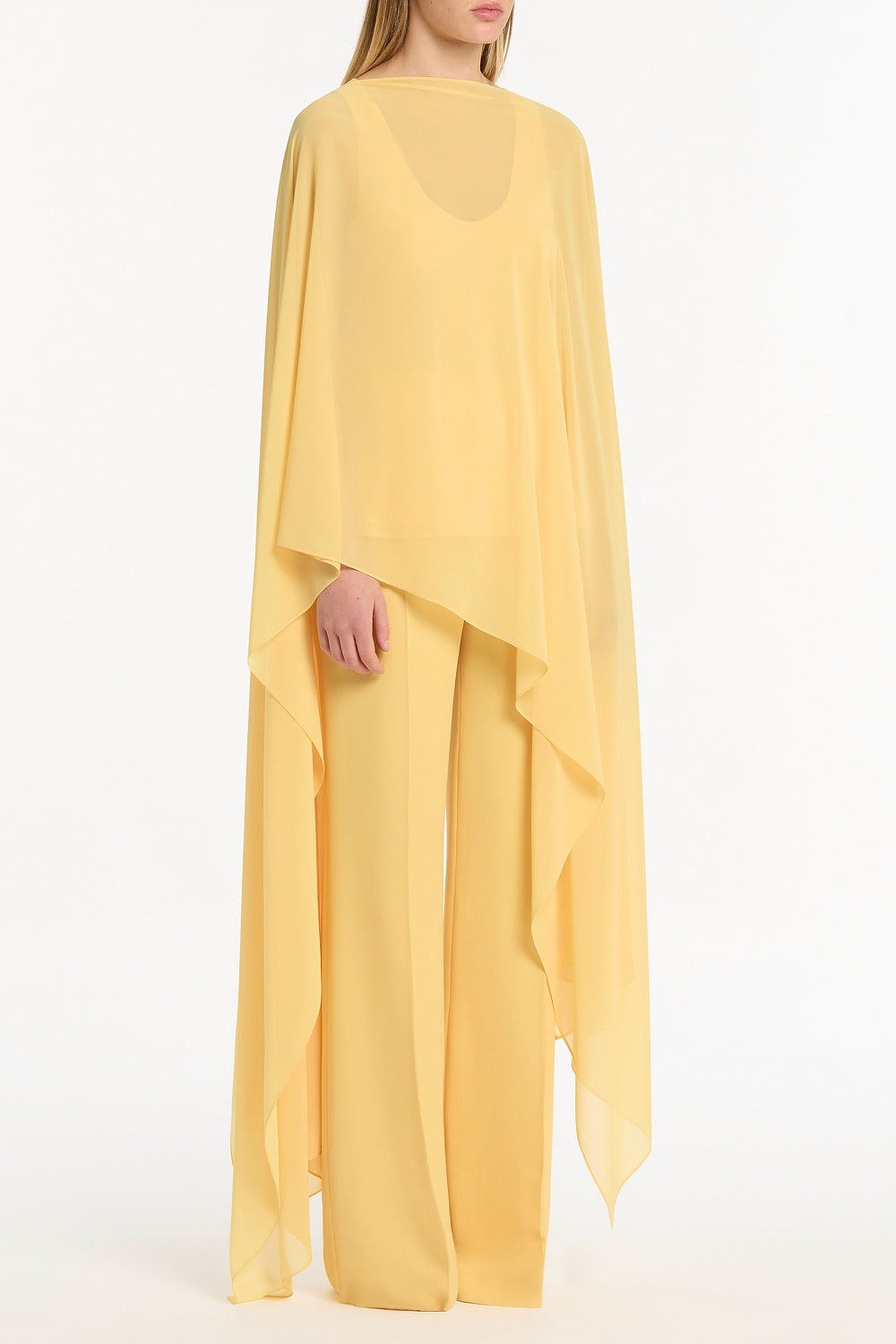 Carla Zampatti Pollen Georgette Cascata Wrap (Yellow)
