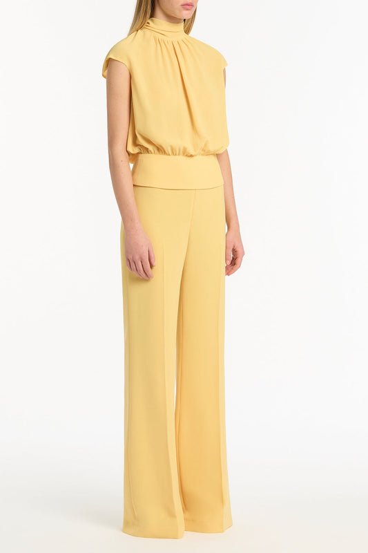 Carla Zampatti Pollen Georgette Scarf Top (Yellow)