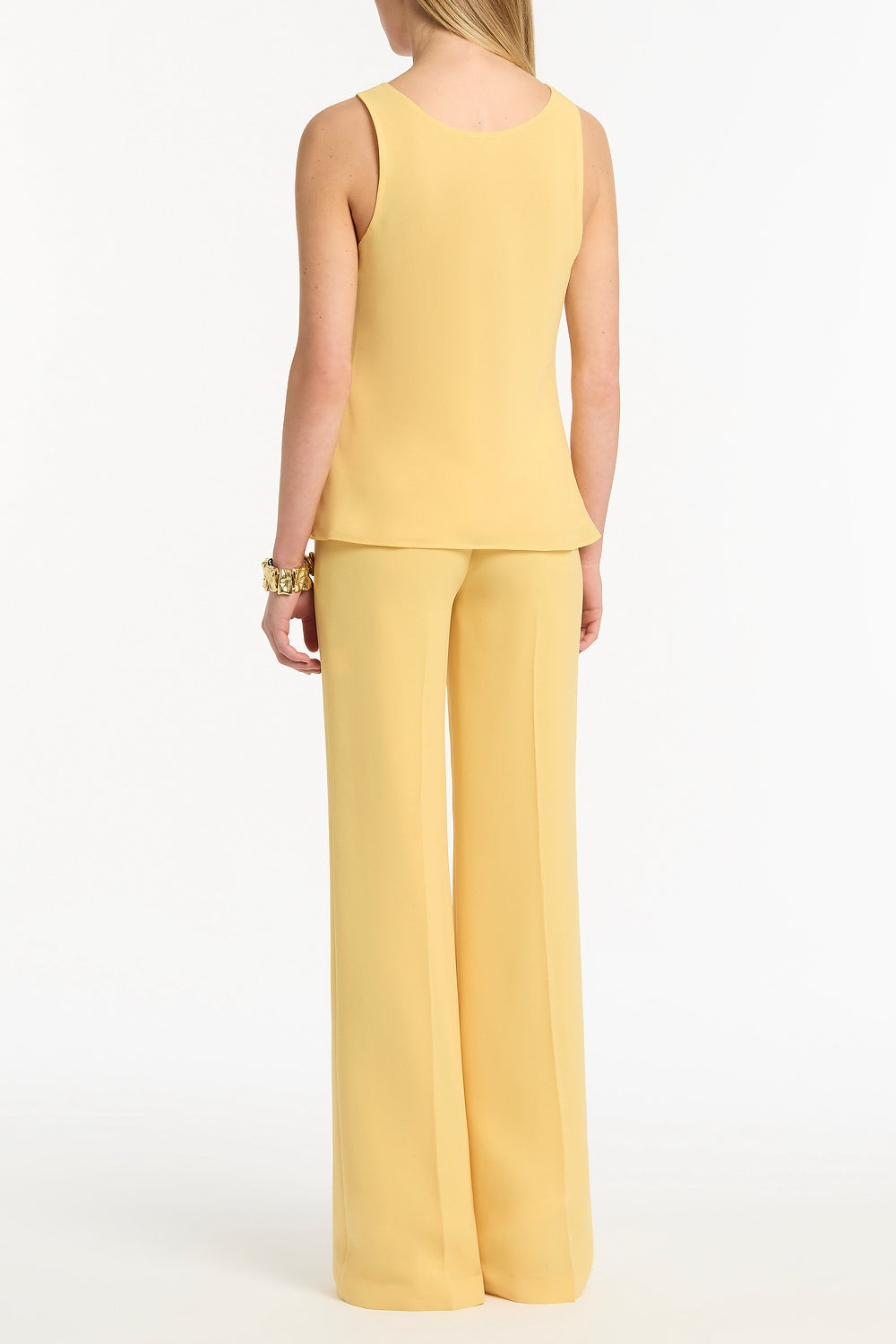 Carla Zampatti Pollen Georgette Scoop Neck Cami (Yellow)