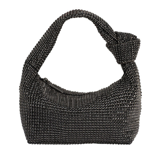 Image of Bags. Productname: POLLY Crystal Shoulder Bag in Black colour by brand - Olga Berg
