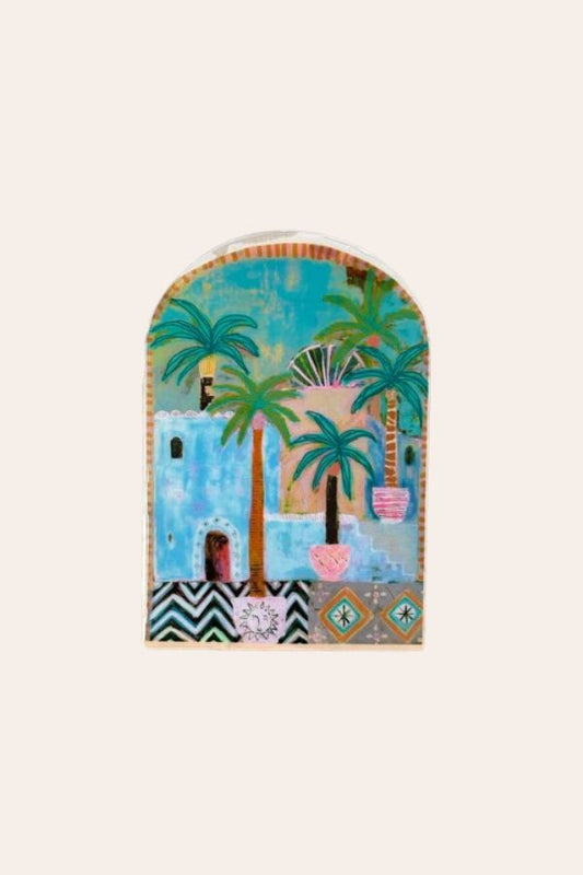Image of Artwork. Productname: Art Tile | Potted Palms Large Arch in Arch colour by brand - Kabana