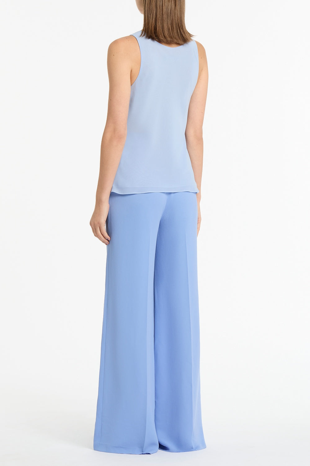 Carla Zampatti Powder Georgette Scoop Cami (Blue)