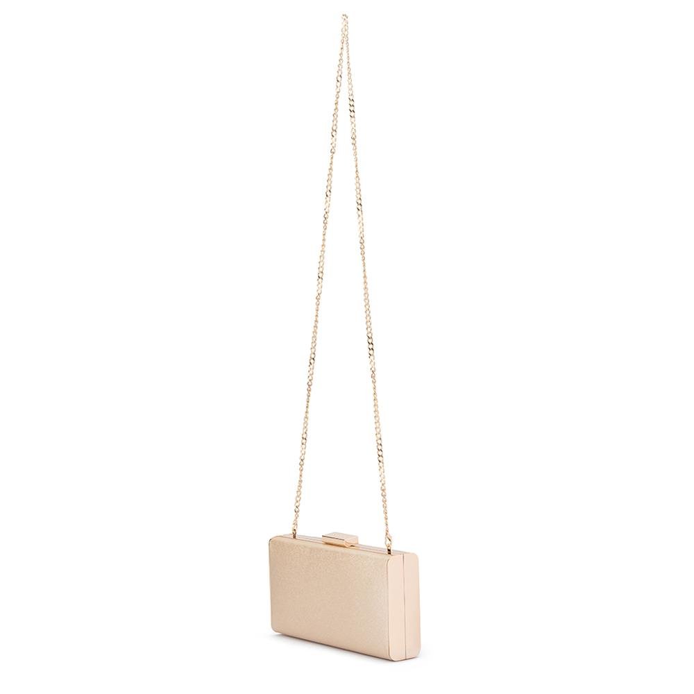 Olga Berg PRECIOUS Metallic Slimline Clutch (Champagne)