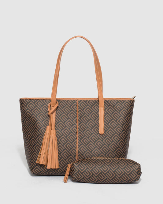 Colette Print Yesenia Tassel Tote Bag (Patterns & Prints)