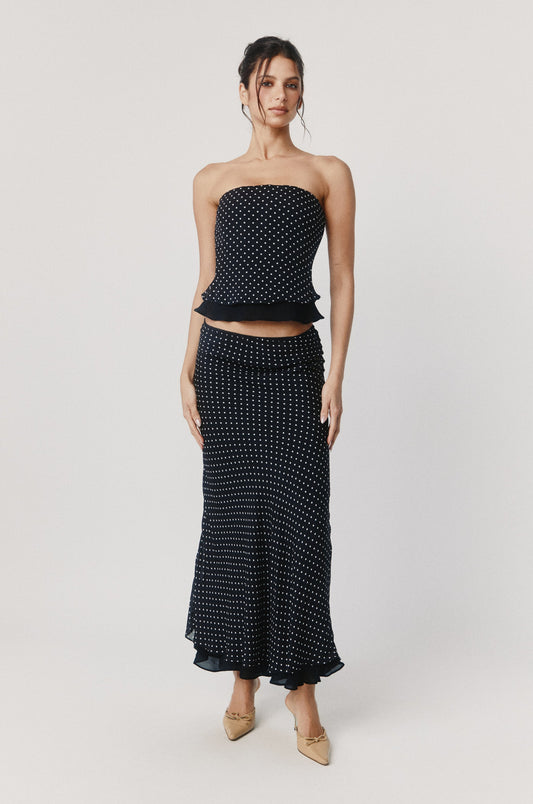 Priya Midi Skirt (Polka Dot)