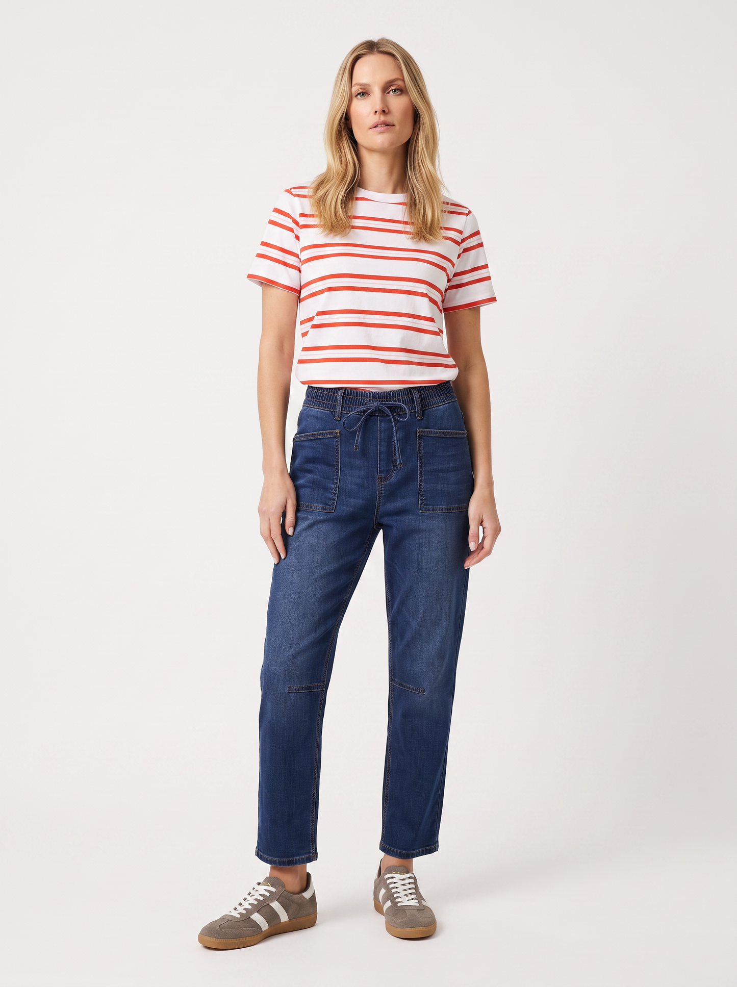 Foxwood Pure Stripe Tee (White)