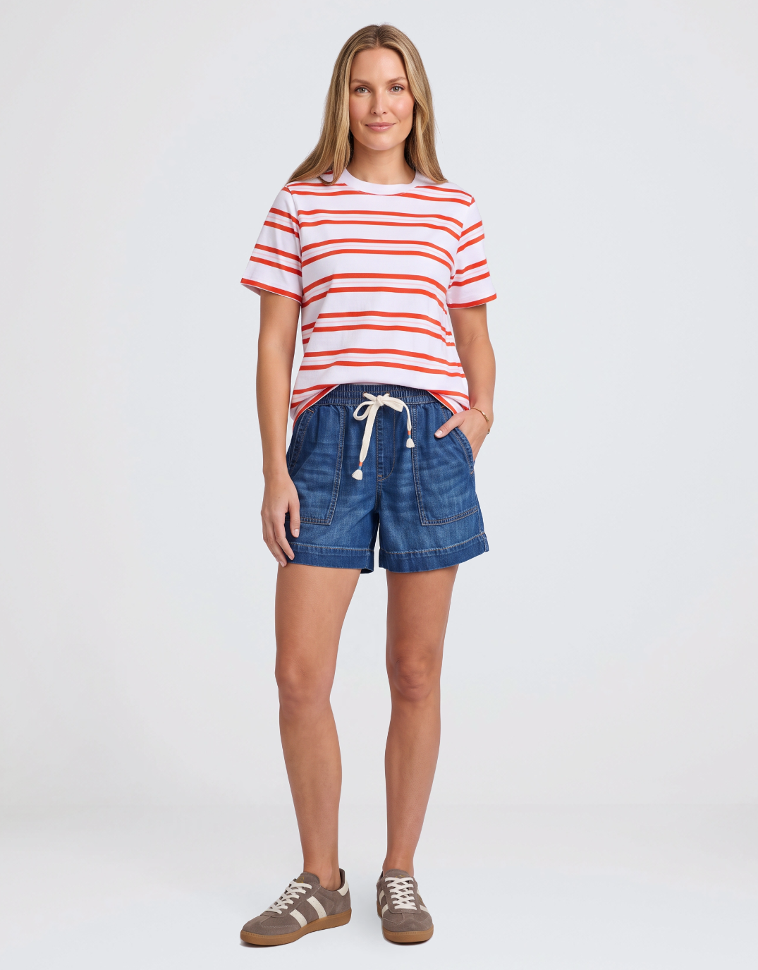 Foxwood Pure Stripe Tee (White)