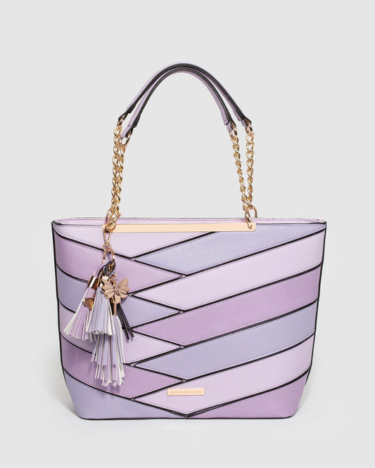 Colette Makayla Panelled Tote Bag (Purple)