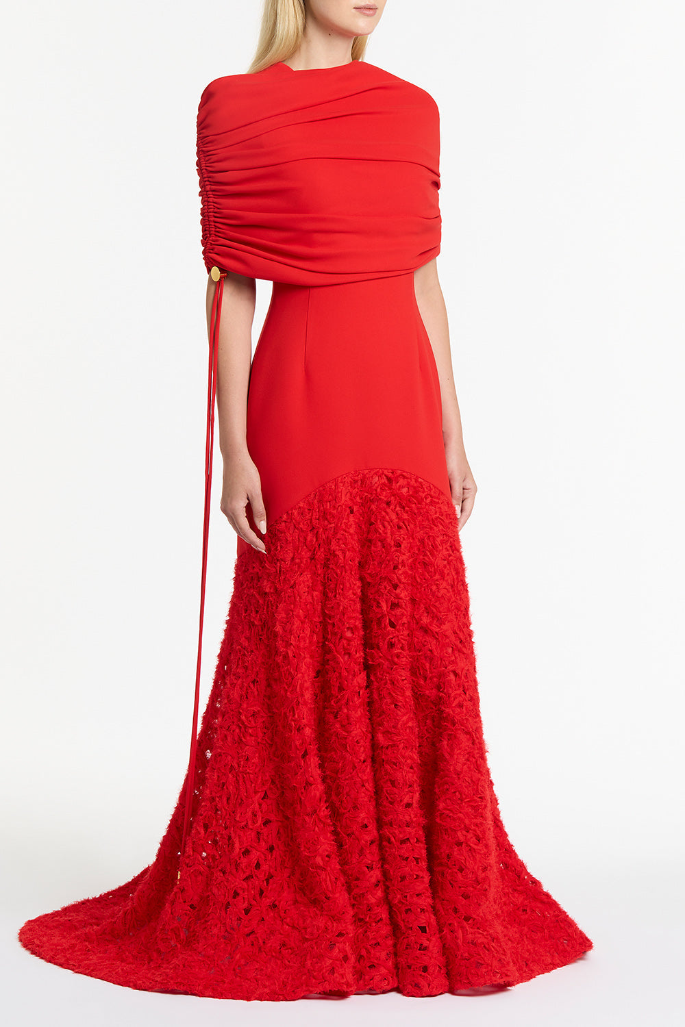 Carla Zampatti Crepe Coulisse Shrug (Red)