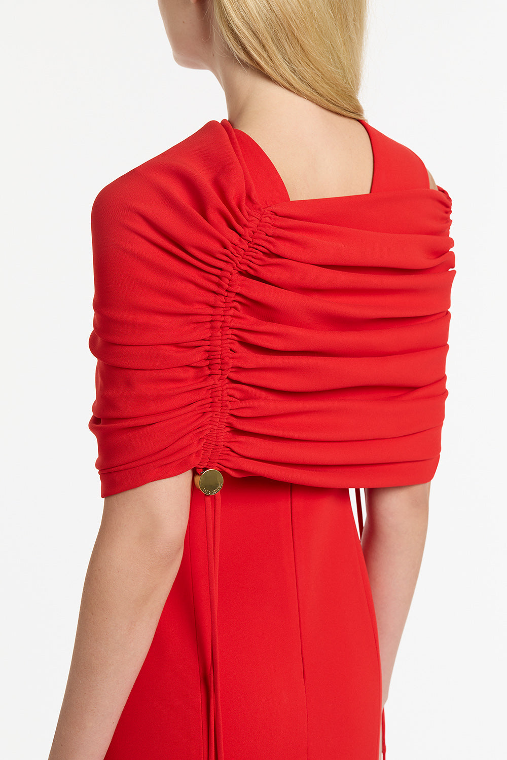Carla Zampatti Crepe Coulisse Shrug (Red)