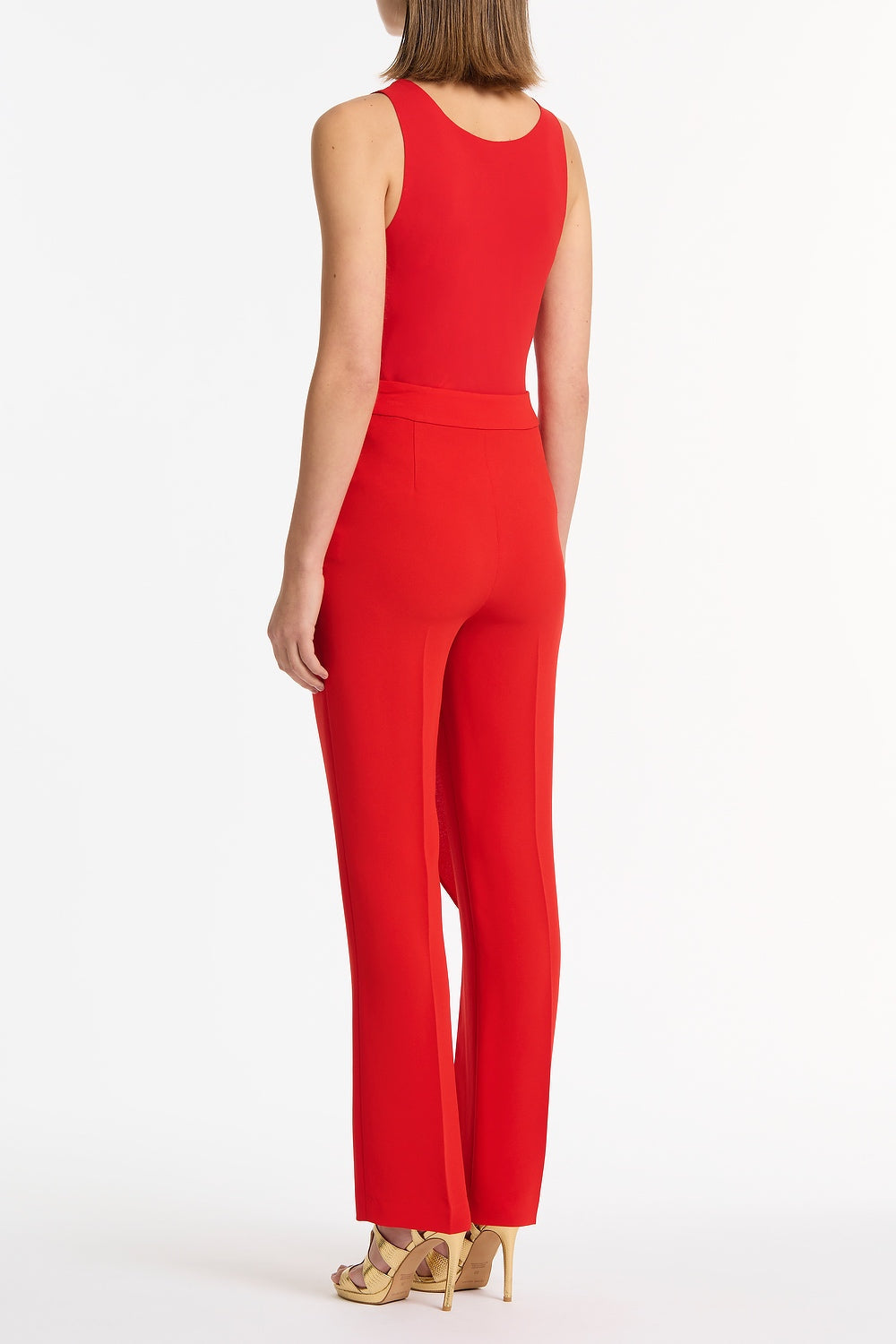 Carla Zampatti Crepe Drape Front Pant (Red)