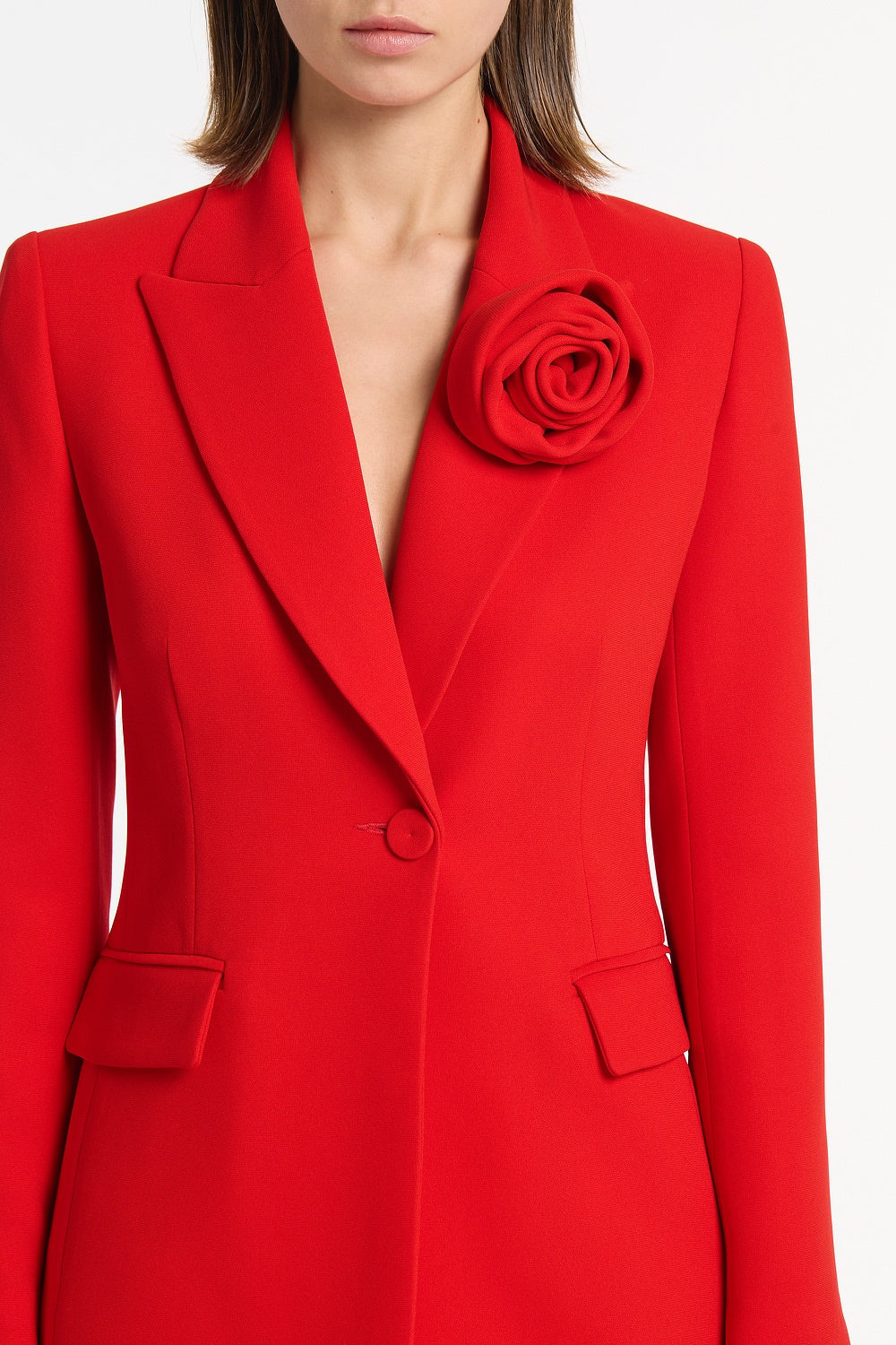 Carla Zampatti Crepe Rose Jacket (Red)