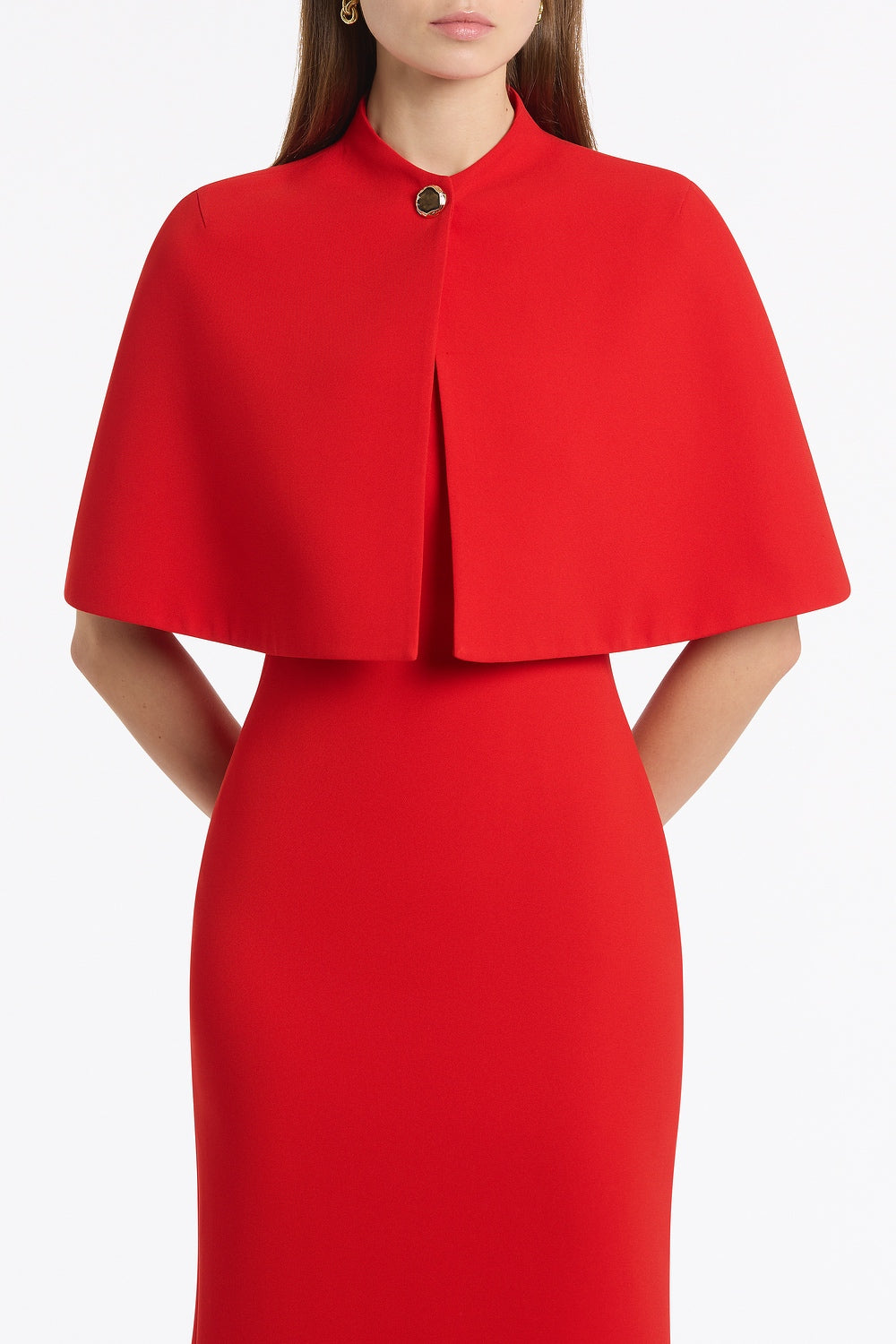 Carla Zampatti Crepe Short Cape (Red)