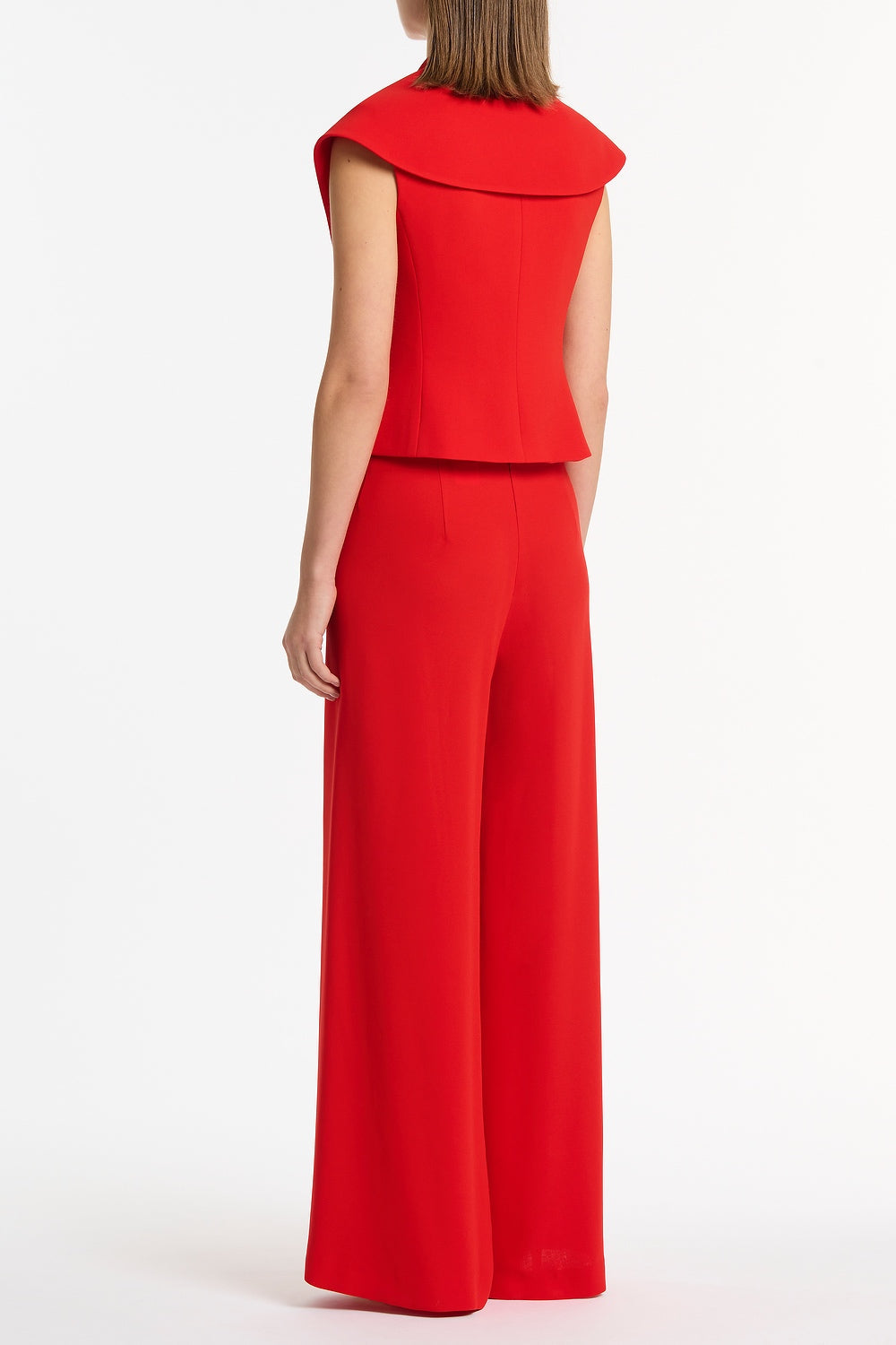 Carla Zampatti Crepe Wrap Sleeveless Jacket (Red)