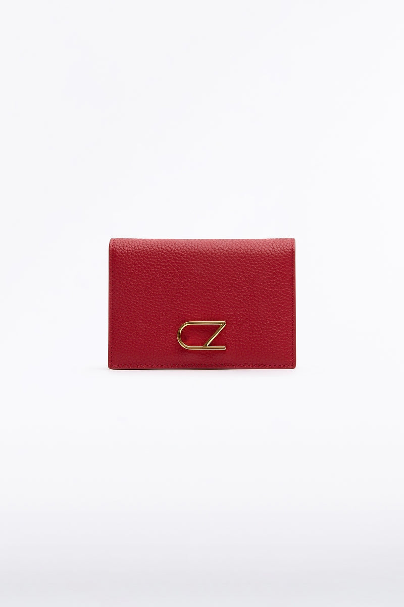 Image of Bags. Product name - Red Cz Card Case in Red colour by brand - Carla Zampatti