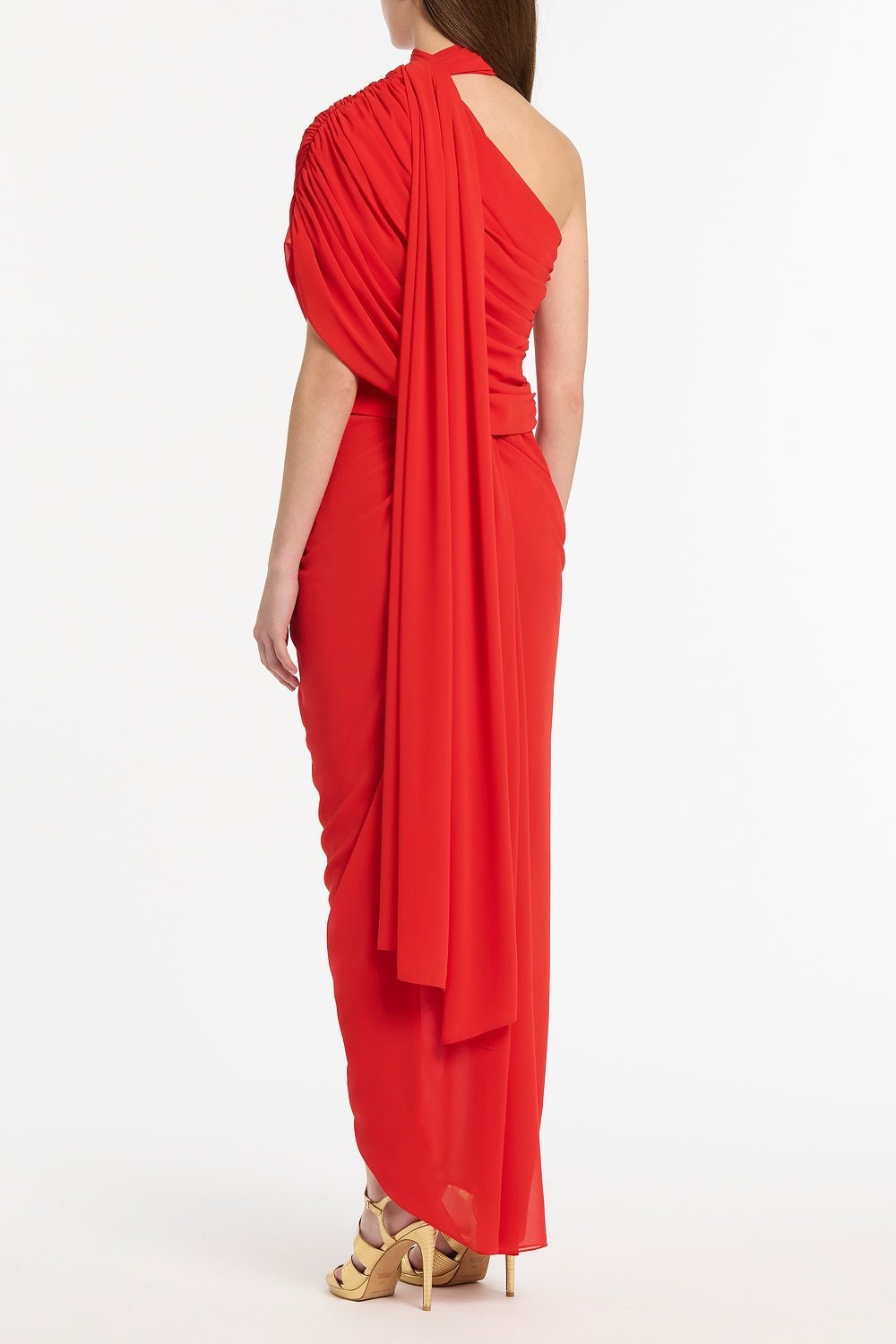 Carla Zampatti Georgette Drape Wrap Skirt (Red)