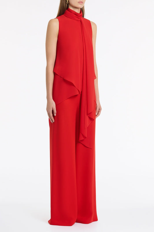 Carla Zampatti Georgette Tie Top (Red)