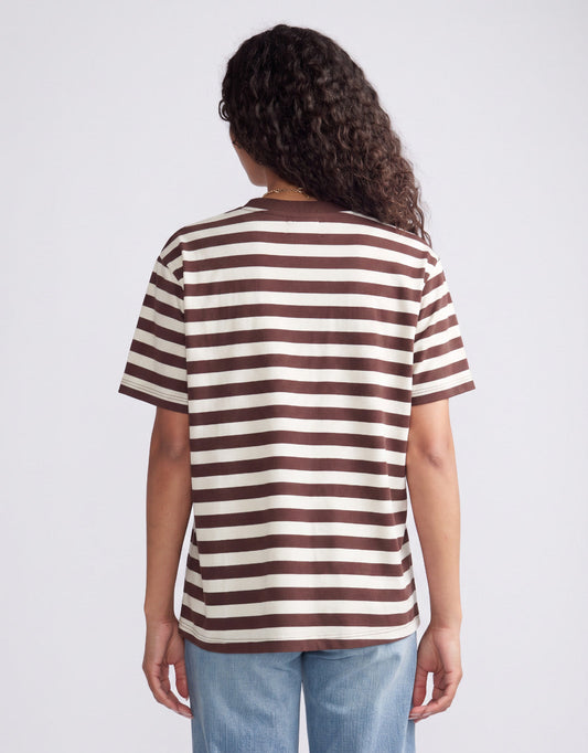 White & Co. Relaxed Tee (Chocolate/Ecru)