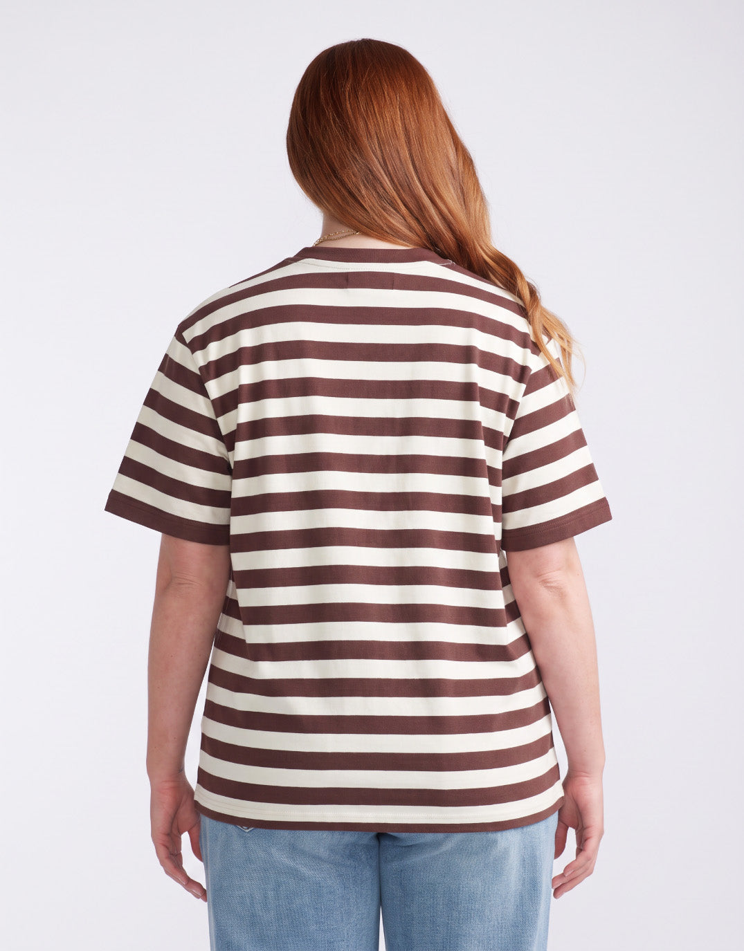 White & Co. Relaxed Tee (Chocolate/Ecru)